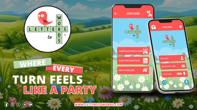 Crossword puzzle game with social features